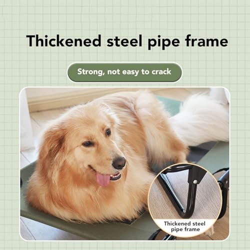 Lit surélevé pour chien pliable de camping transportable et résistant - 3
