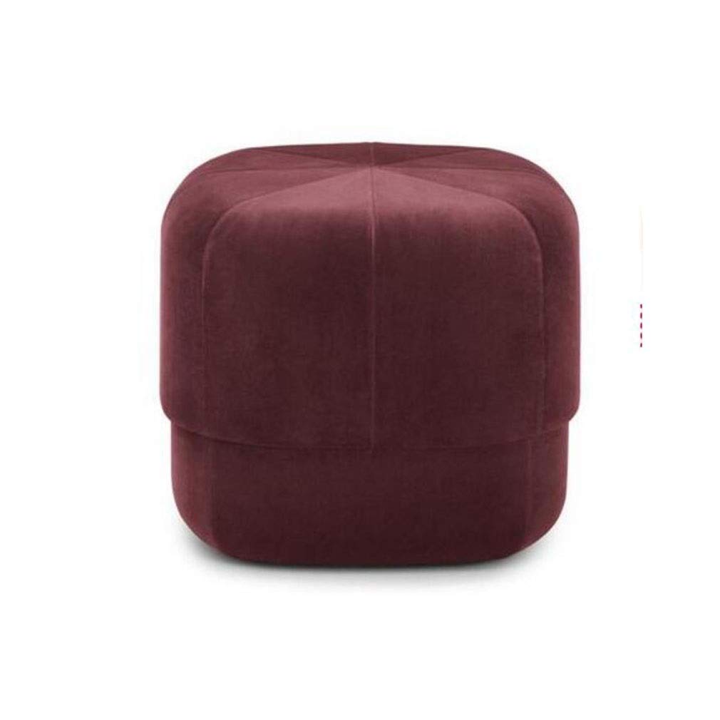 Manque de place au salon ? Adoptez ce repose-pieds rond nordique ottoman 40cm