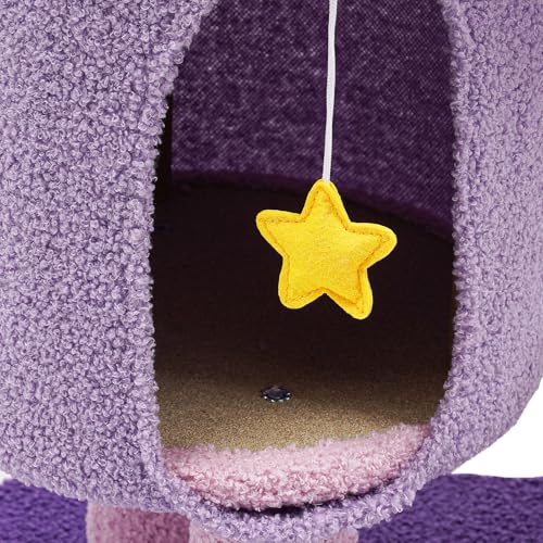 Árbol para gato grande multiescala color púrpura miniatura 7
