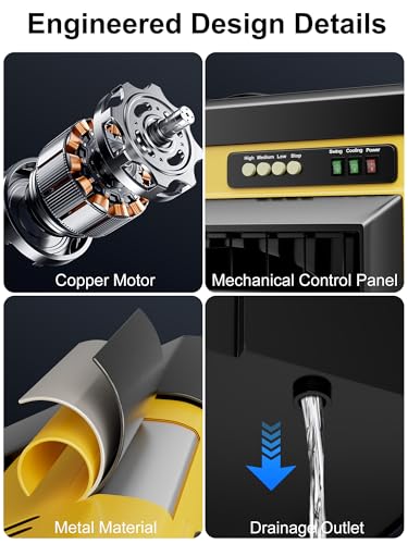 Uthfy 4800 CFM Swamp Cooler Air Conditioner, 41" Evaporative Air Cooler with 10.6 Gal Water Tank, 3 Speeds, 120°Oscillation, 3 Ice Packs, Outdoor Air Conditioner for Garage, Patio, Yard, Factory