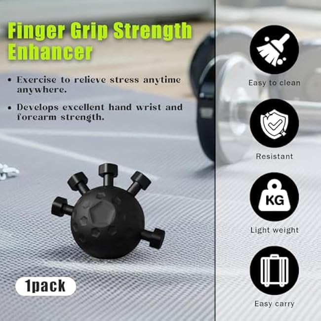 Finger Grip Strengthener, Powered Gear Power Ball Forearm, Finger Strength Trainer, Grip Strength Trainer Ball, Adjustable Hand Grip Strengthener, Silicone Grip Strength Trainer