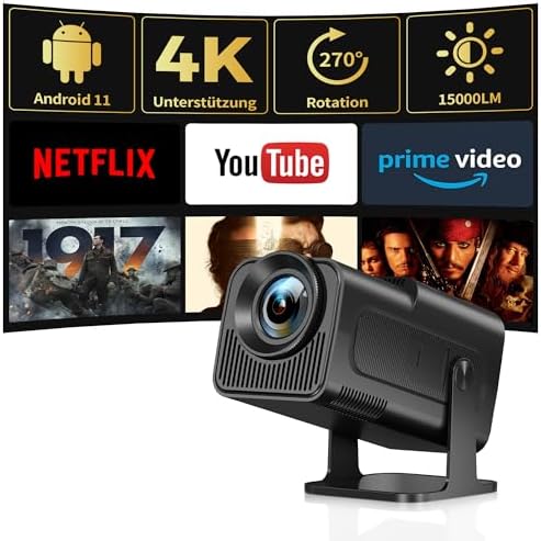4K Mini Beamer Android 11 WiFi 6 Wireless