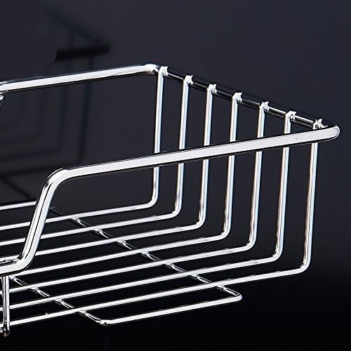 iPEGTOP Rectangle Bath Shelf Shower Caddy with Strong Suction Cups, Razor Holder Shampoo Bathroom Accessories Organizer - Rustproof Stainless Steel