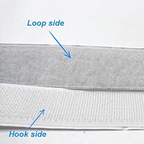 Royal Valcro Tape Hook and Loop for All Purpose use - Non Adhesive - 20mm Width- 0.75 inch- 3/4 Inch (10 Meter, White) 3