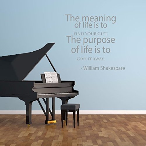 Shakespeare Quotes About Family Amazon.com: Life Quotes Wall Decals William Shakespeare Quote"The Meaning  Of Life Is To Find Your Gift" Vinyl Home Decor For Family Room, Living  Room, Music Room Or Performing Arts School : Handmade