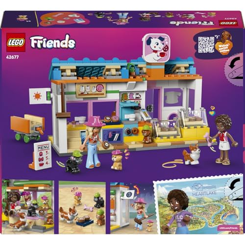 LEGO Friends Köpek Ödülleri Pastanesi 42677 – 6 Yaş ve Üzeri Çocuklar için Aliya ve Sage Mini Bebekl