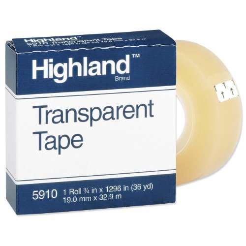 Image of 16 Pack 3M COMPANY TAPE HIGHLAND TRANSPARENT 3/4X1296 by 3M