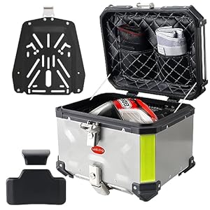 LASIEYO 45L Motorrad Topcase Aluminium Heckbox