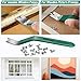 Feekoon Glazier Point Driver, Glazier Setting Tool with 100 Push Points, Glazing Push Point Driver Tool for Framing Glass Picture Cross Stitch(Green)