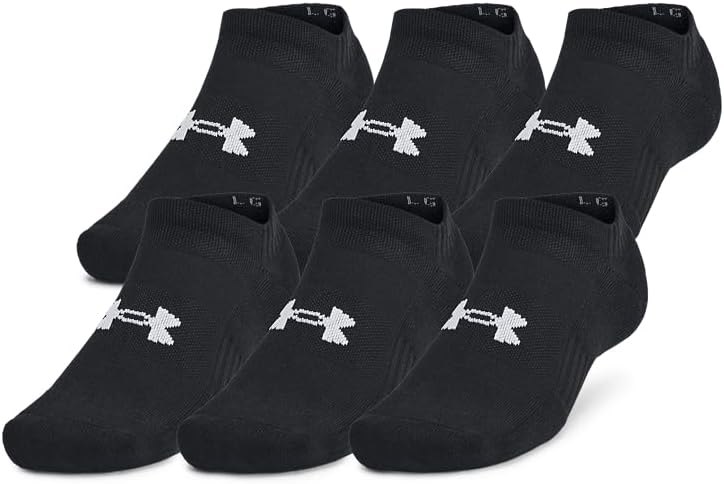 Under Armour Unisex-Adult Training Cotton No Show Socks 3 Pack