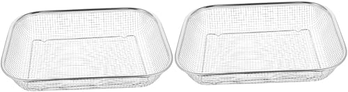 Miniatura 7 de BESPORTBLE Colador de cuenco de lavado, 2 unidades, cesta de drenaje, cesta de filtro de acero inoxidable, colador portátil de metal para alimentos
