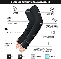 Vista 4 de Mangas de compresión con protección UV para hombres y mujeres, cubierta de tatuaje, manga de codo refrescante