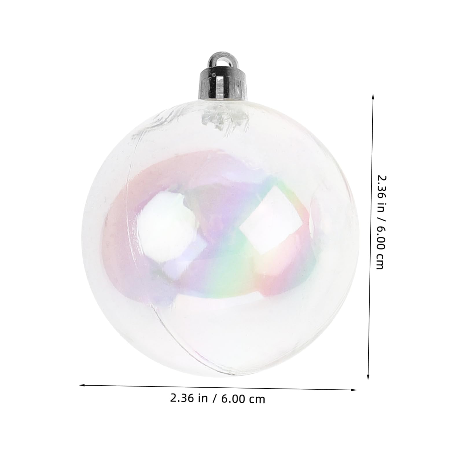 IMIKEYA 54stücke Weihnachtskugeln Transparent Bunte Baumschmuckkugeln Rund Und Irideszent Für Weihnachtsbaum Festlichkeiten Und Dekorationen