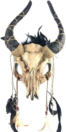 KB Ram Skull Masquerade Mask in Natural Tones M39565 Head Band Mask