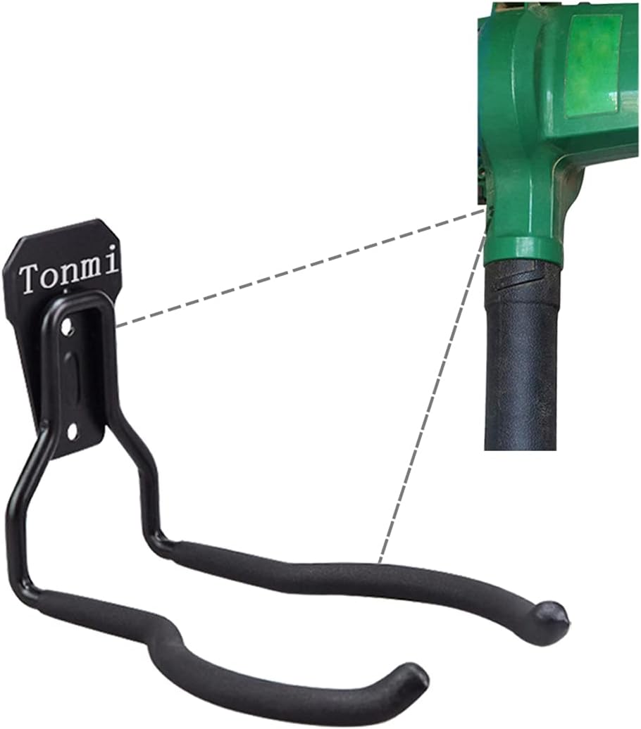 Leaf Blower Hanger for Garage, Leaf Blower Hook for Garage, Leaf Blower Rack for Garage, Leaf Blower Hanger for Wall, Perfect for Garage Wall Tool Organizers and Storage, No Leaf Blower (2Pcs)