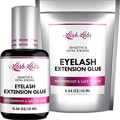 Eyelash Glue for Professional Lash Extensions - 10ML - Deep Black Lash Glue - Extra Strong Hold & Long Lasting - 1-2 Sec Drying Time - Volume Plus & Max Boning- Latex & Formaldehyde FREE Lash Adhesive