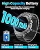 Military Smart Watch (Answer/Make Calls), 1.7″ Smart Watch for Men with 1000 mAh Battery/Led Flashlight/Heart Rate/Sleep Monitor 100+ Sport Modes, Answer/Make Calls Fitness Watch for Android/iPhone