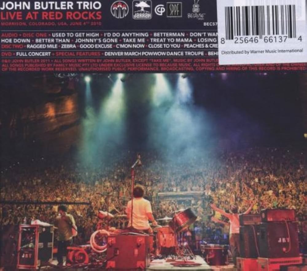 洋楽 JOHN BUTLER TRIO LIVE AT RED ROCKS Live at Red Rocks (2011) – John Butler