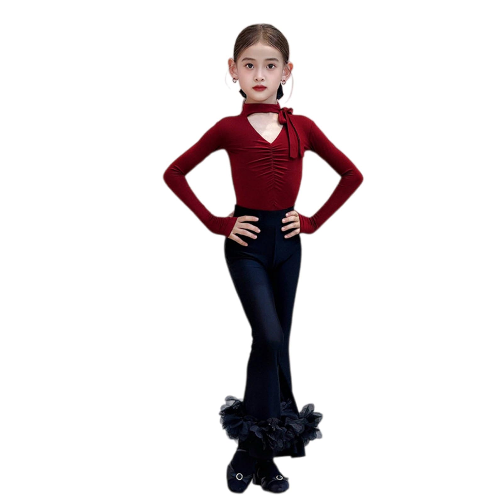 Conjunto Profesional De Baile Latino For Niñas,Body De Baile Infantil