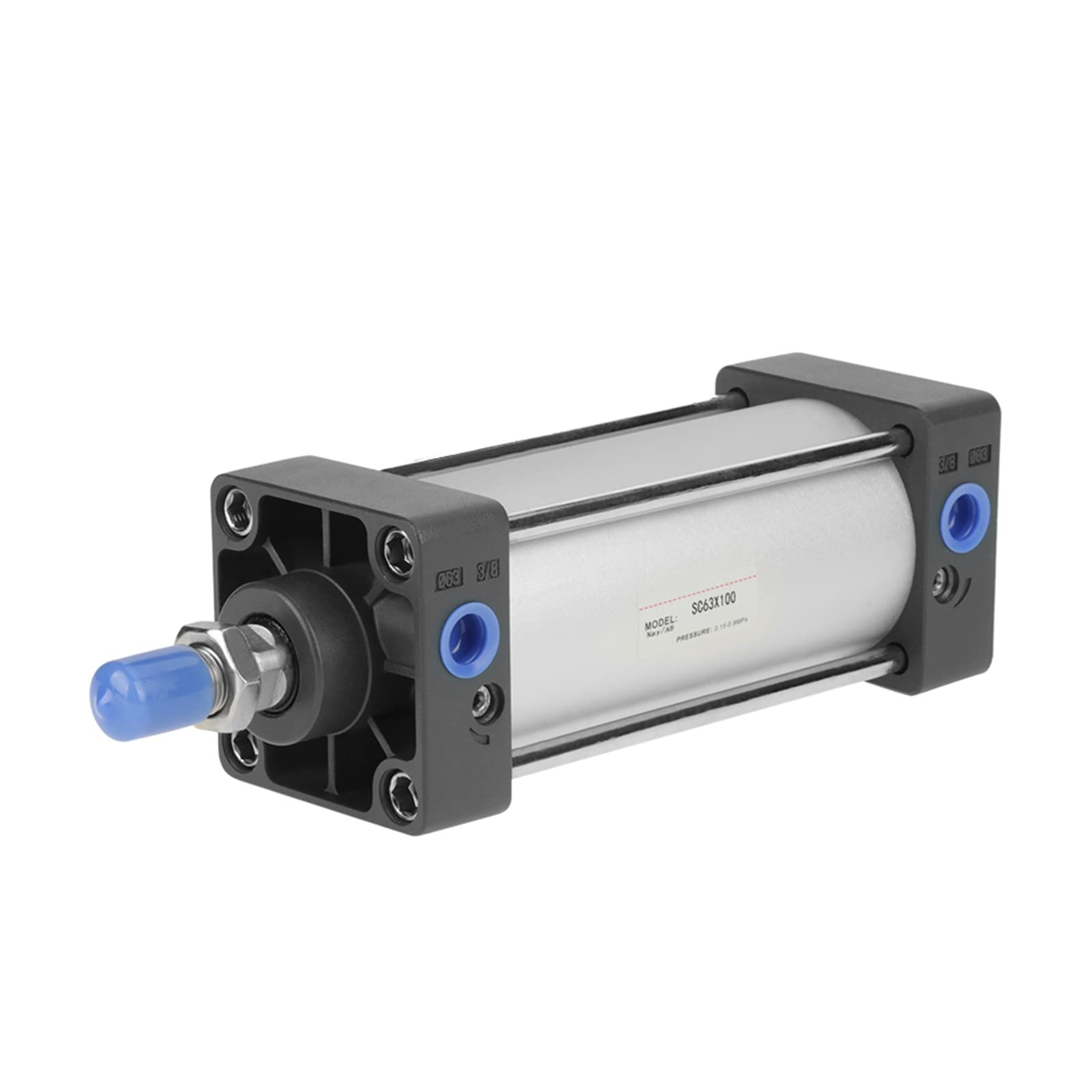 Cilindro Neumático de Doble Acción de Aleación de Aluminio, Diámetro de 63 Mm, de 100 Mm para Uso Confiable en Entornos de Taller