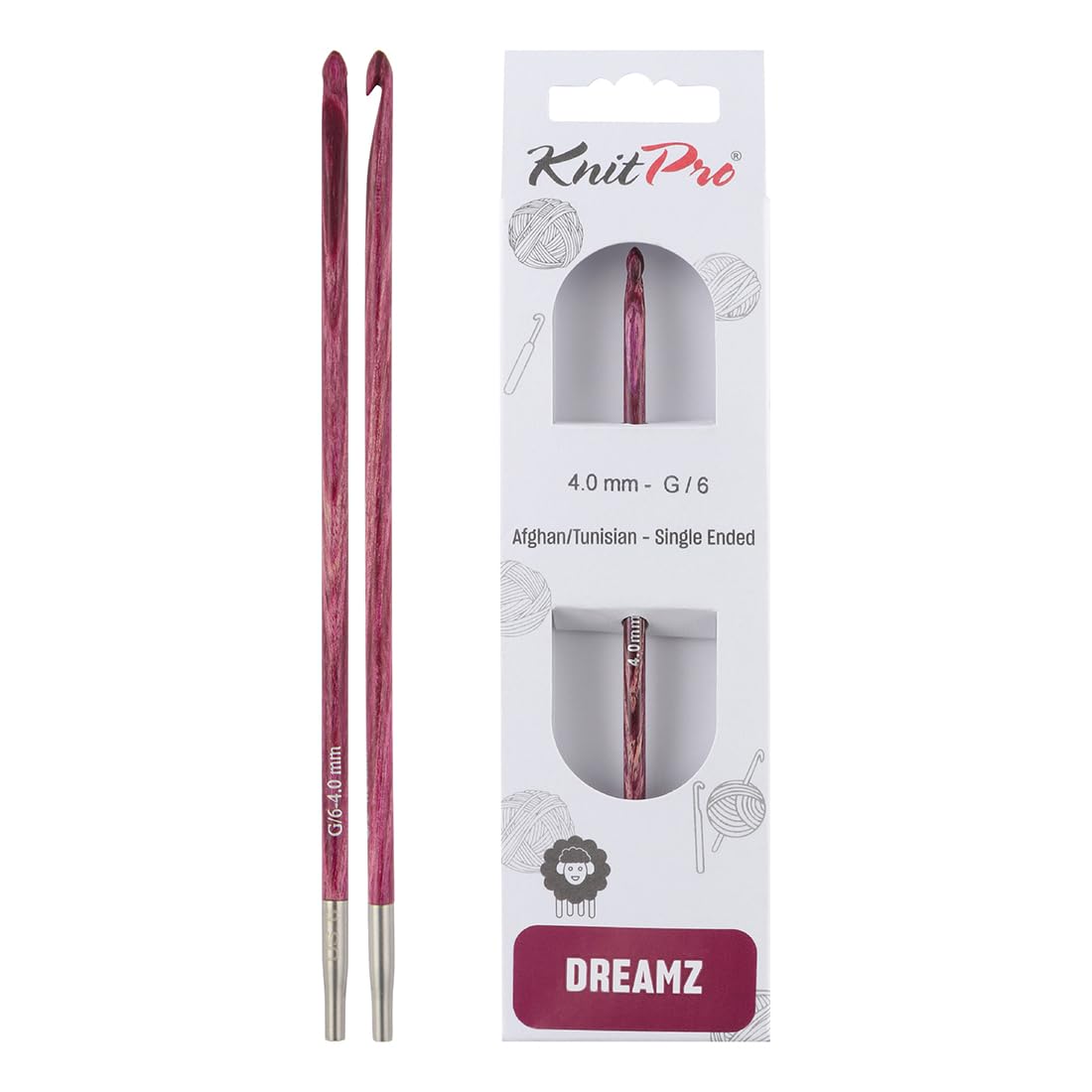 Knitpro Dreamz Uncinetto Tunisino – Liscio Lucidato, Per Principianti Ed Esperti, 4,00 Mm – 1 Uncinetto-image