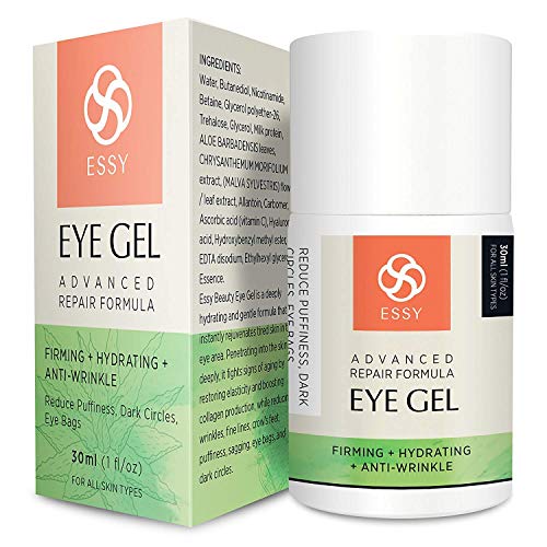 Eye Gel for Dark Circles, Puffiness, Wrinkles and Bags,Fine Lines. - The Most Effective Anti-Aging Eye Gel Under and around Eyes- 1 fl OZ