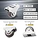 1-1/2 Inch Fixed Caster Wheels Set of 4, Heavy Duty Industrial Casters, Silent Rigid Plate Casters, Furniture Casters for Hardwood Floors, Load Capacity 200 Lbs, Non Swivel