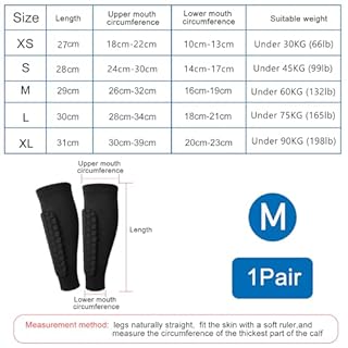 jatimdotin 1 Paire de protège-Tibias de Football, Ski Shin Guards, Confortable et Résistant aux Chocs, Manchon de Protection des Mollets pour Équipement De Protection Ski, Sport, Football (Taille: M)