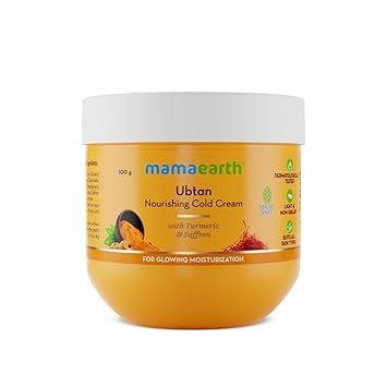 Mamaearth Ubtan Nourishing Cold Cream for Winter with Turmeric & Saffron for Glowing Moisturization– 100 g - image, photos