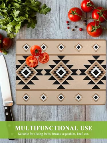 Tabla de cortar Dayforbarley de vidrio templado, rectangular marrón, 27.94 cm x 20.32 cm x 0.41 cm, con patas antideslizantes y apta para lavavajillas miniatura 5