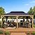 Kozyard Apollo 12’x18’ Hardtop Gazebo, Wooden Coated Aluminum Frame Canopy with Galvanized Steel Double Roof, Outdoor Permanent Metal Pavilion with Netting for Patio, Deck and Lawn (12ft x18ft)