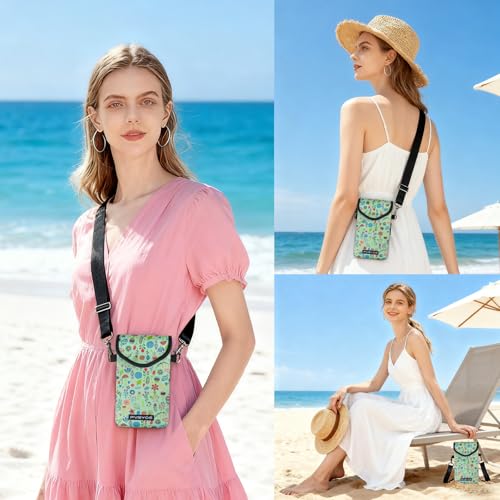 Image of Neoprene Phone Sleeve Pouch Case Bag for Men Women w /Crossbody Strap /Neck Lanyard for iPhone 17 /16 /15 /14 Pro Max, Samsung S25,Pixel 10
