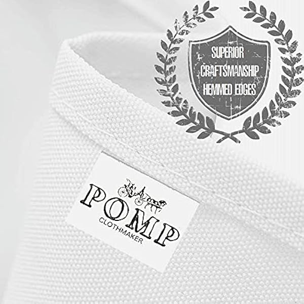 Pomp Zuiver wit 90 "x 132" vloerlengte popeline polyester tafelkleed (2 stuks) | rimpel vlekbestendig gemakkelijk te onderhouden premium stof | Past op 6FT rechthoekige tafel