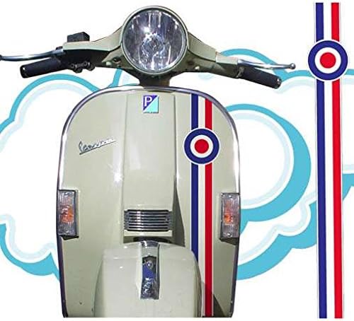 VESPA decal sticker stripe (white - red - blue)