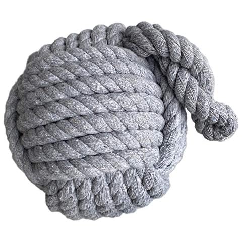 QT 2.2kg Pale Grey Rope Knot Door Stop Cover