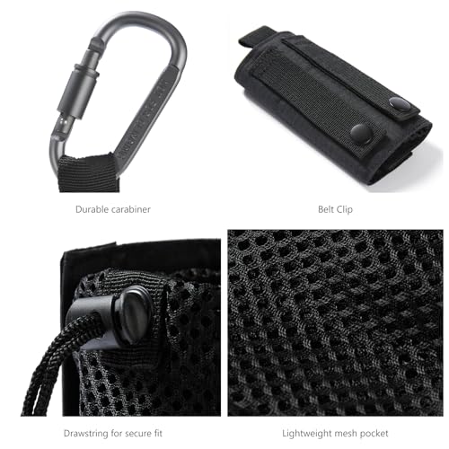 Bassdash Tactical Molle Wasserflasche Beutel mit Karabiner faltbar Mesh Flaschenhalter für Reisen Angeln Jagd Wandern Outdoor-Aktivitäten