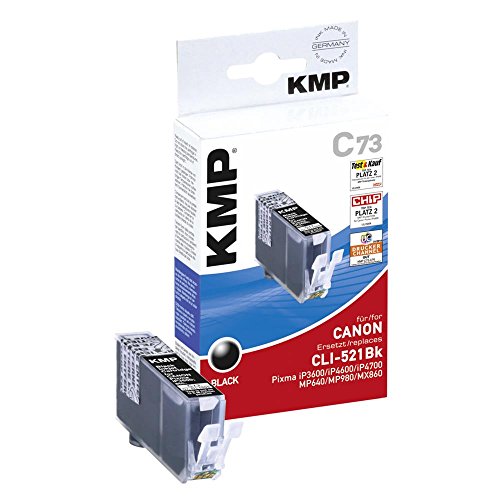 KMP 1509,0001 Cartouche d'encre Noir sans bavure pour impressions claires