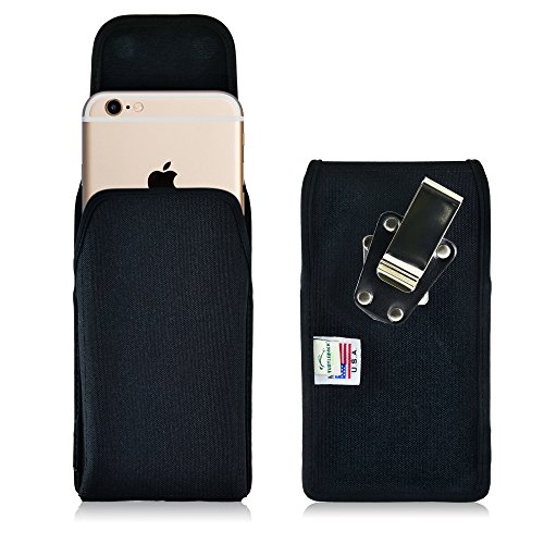 Turtleback Belt Clip Case Made for Apple iPhone 6 6S Black Vertical Holster Nylon Pouch with Heavy Duty Rotating Belt Clip