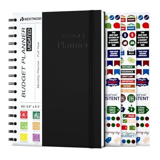 Budget Planner and Monthly Bill Organizer - Financial Planner Organizer Budget Book with Sticker Sheets - Bill Tracker Notebook | Budgeting Book with Debt, Saving and Expense Trackers - A5