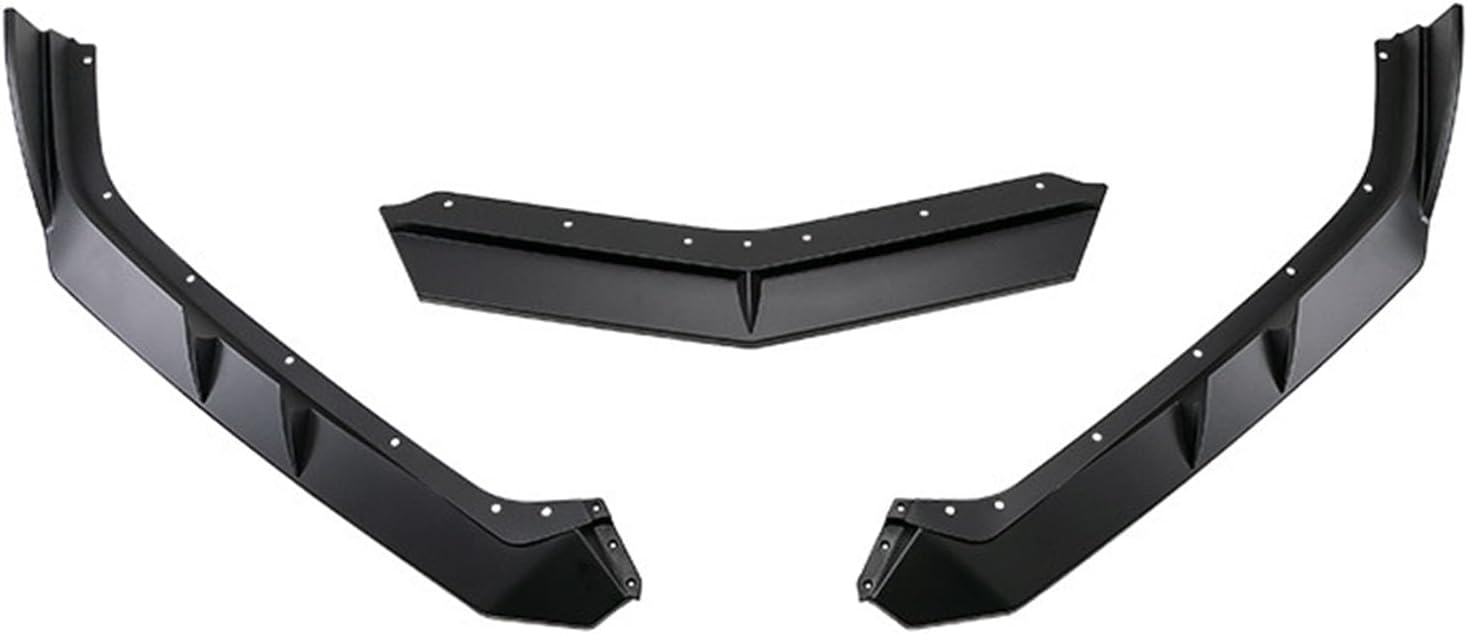 Front Bumper Lower Lip Separator Compatible with Chevrolet Corvette 2020-2025 C8 Z51 Splitter Winglet, 3pcs, Glossy Black