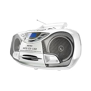 Karcher CD Radio RR 510N-W – Boombox (met cd-speler, FM-radio, cassettespeler, MP3-speler via CD of USB)