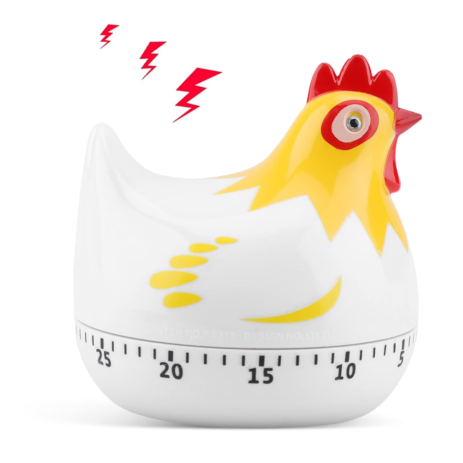 HERCHR Timer da cucina magnetico, Digitale Timer Elettronico da Cucina Forma di Pulcino, Simpatico Conto alla rovescia LCD elettronico con Supporto, Allarme Forte timer con batteria utile e piacevole