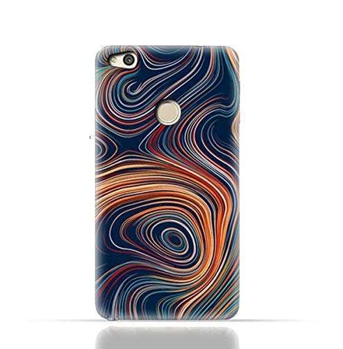 AMCHuawei P8 Lite 2017 / Huawei P9 Lite 2017 / Huawei Honor 8 Lite/Huawei GR3 2017 TPU Silicone Case With Abstract Swivled Stripes Pattern Design.