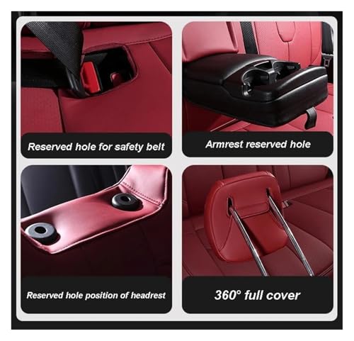 Housse de siège pour Range Rover Evoque 2012-2015 protection complète noir rouge