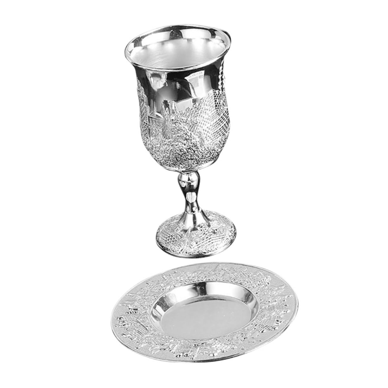 Coupe Kiddouch en alliage de zinc pour vin de table de Shabbos