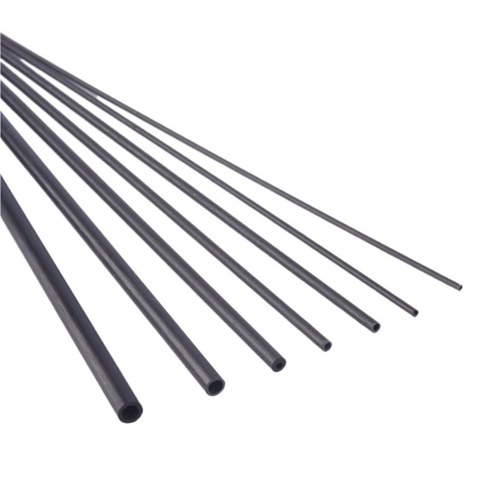 4 Kohlefaserrohre 500 Mm – 10 Mm X 8,1 Mm Hohlrohr, 3K, Für RC-Modelle, Drachen & Quadcopter