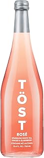 TOST Rose Sparkling White Tea, Ginger and Elderberry, 25.4 FZ