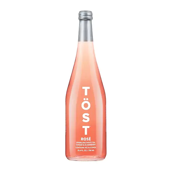 TOST Rose Sparkling White Tea, Ginger and Elderberry, 25.4 FZ 1