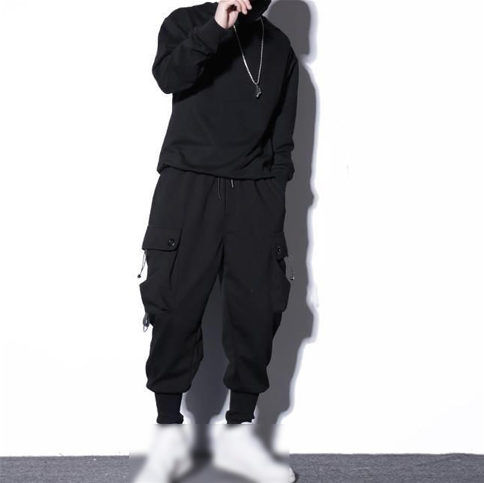 Pantaloni cargo larghi Harem per gli uomini Pantaloni da trekking all'aperto Pantaloni casual alla caviglia Pantaloni della tuta con tasca Streetwear