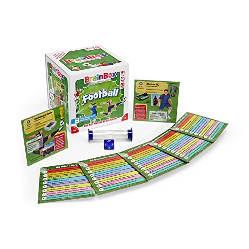 BrainBox Football (2022) | Card Game | Ages 8+ | 1+ Players | 10+ Minutes Playing Time